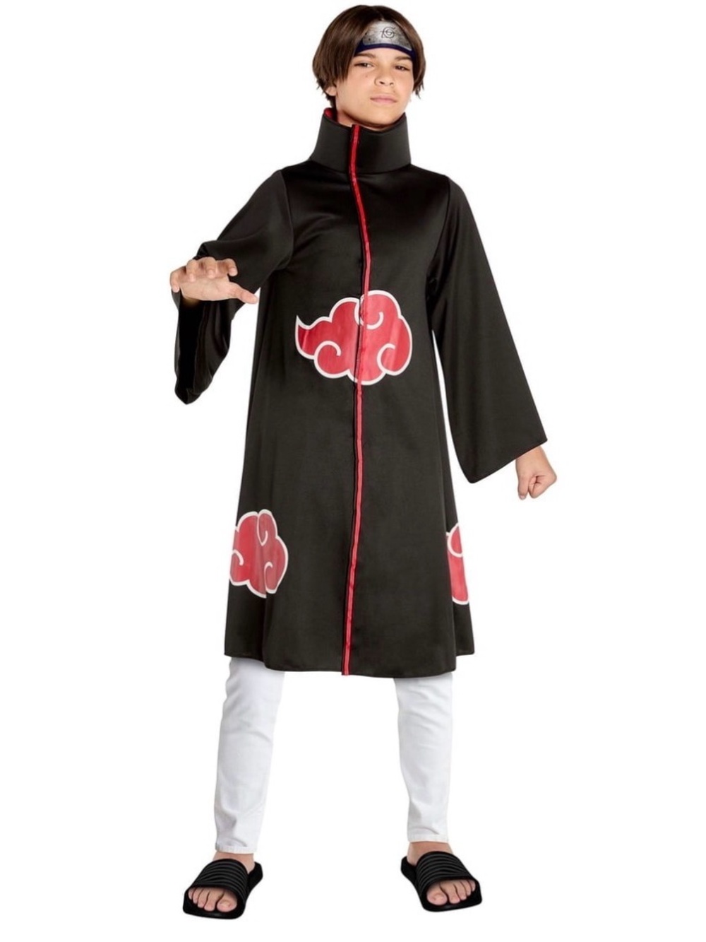 NWT Adult Naruto Akatsuki Halloween Cosplay Costume Cloak Set - Size XXL